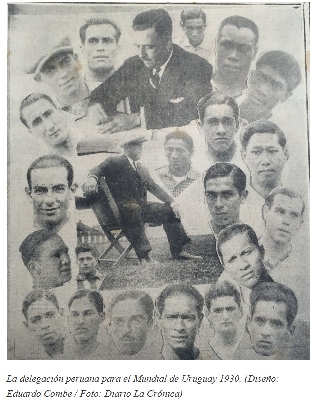 Apelo a mis colegas peruanos. Ayúdenme a identificar al jugador de la selección peruana de la presentación de la <a href="/1930WorldCup/">1930 US Soccer</a>. ¿Quién aparece en la foto con la camiseta a cuadros, junto al DT Paco Bru (es él quien está sentado en una silla, con una gorra)?