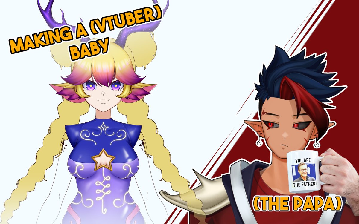 WE LIVE and working on making a baby #art #vtuber