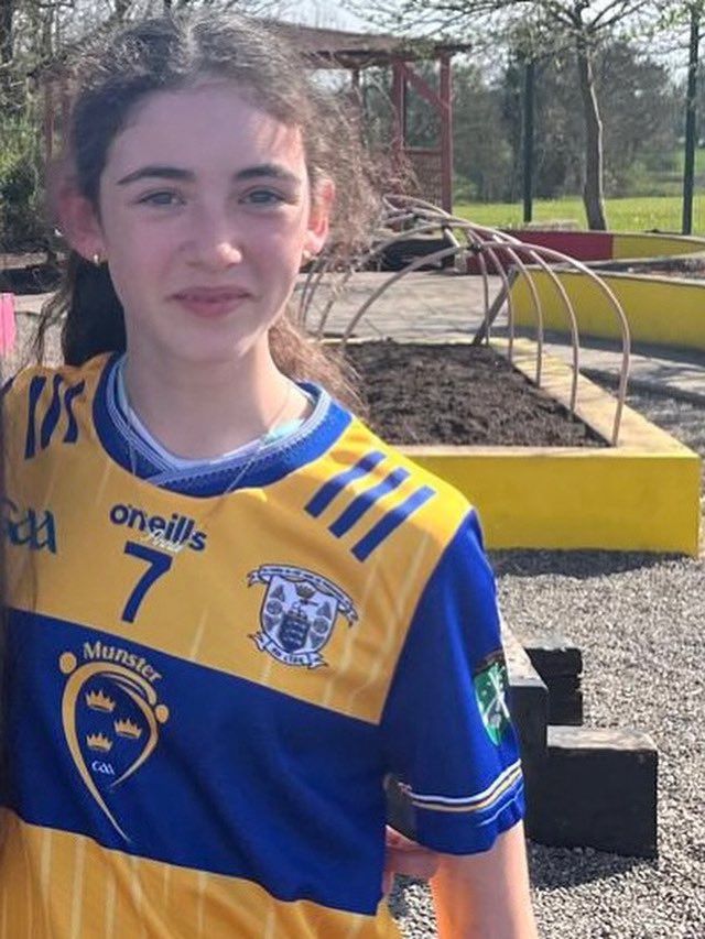 Wishing our Annie the best of luck in the half time Primary game this Saturday during the ClareVTipp match☘️👏🏻 While we’ll be hoping on a Clare win, we’re most looking forward to seeing you Annie, play your socks off,you deserve it💛💙

#kilnamonans🟢⚪️ 
<a href="/cnambanchlair/">CnambunscolanChlair</a> 
<a href="/GaaClare/">Clare Gaa</a>
