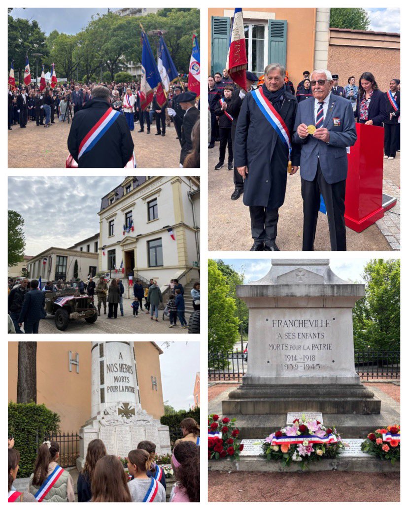 CIsaacSibille's tweet image. 🇫🇷 80e commémoration de la Victoire du 8 mai 1945

En ce jour de mémoire, j’ai eu l’honneur de participer aux cérémonies organisées à Irigny, Charly, Tassin-la-Demi-Lune, Sainte-Foy-lès-Lyon, Francheville et Oullins. Partout, le même recueillement, la même reconnaissance ….