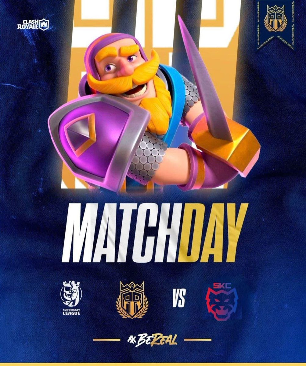 #CR • 𝑴𝘼𝑻𝘾𝑯 𝑫𝘼𝒀 🔱 

Partido difícil que nos toca hoy en las arenas supremas pero daremos lo mejor de nosotros 🙌

🏆 • <a href="/CR_Supremacy/">Supremacy League</a> [J5] 
🆚 • <a href="/SKCalalas/">SKCalalas</a>
⏰ • 15:00🇵🇪 14:00🇲🇽 
📺🇪🇸: twitch.tv/recameca
🎙️🇪🇸: <a href="/Recameca/">Recameca 😈</a> &amp; <a href="/kevincito_CR/">Kevincito</a>

#BeReal🔱