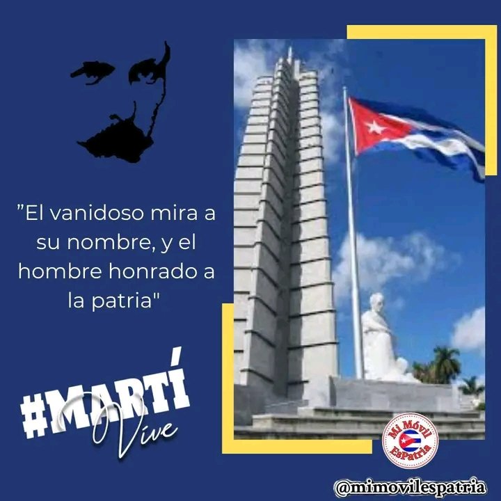 Defender nuestros valores, nuestra cultura, nuestra identidad, a ser verdaderos cubanos, nos enseñó amar a #Cuba.
"(...)Honrar a la patria es una manera de pelear por ella, así como hacer algo que la deshonre es pelear contra ella."
#MartíVive
#EducaciónEncrucijada
