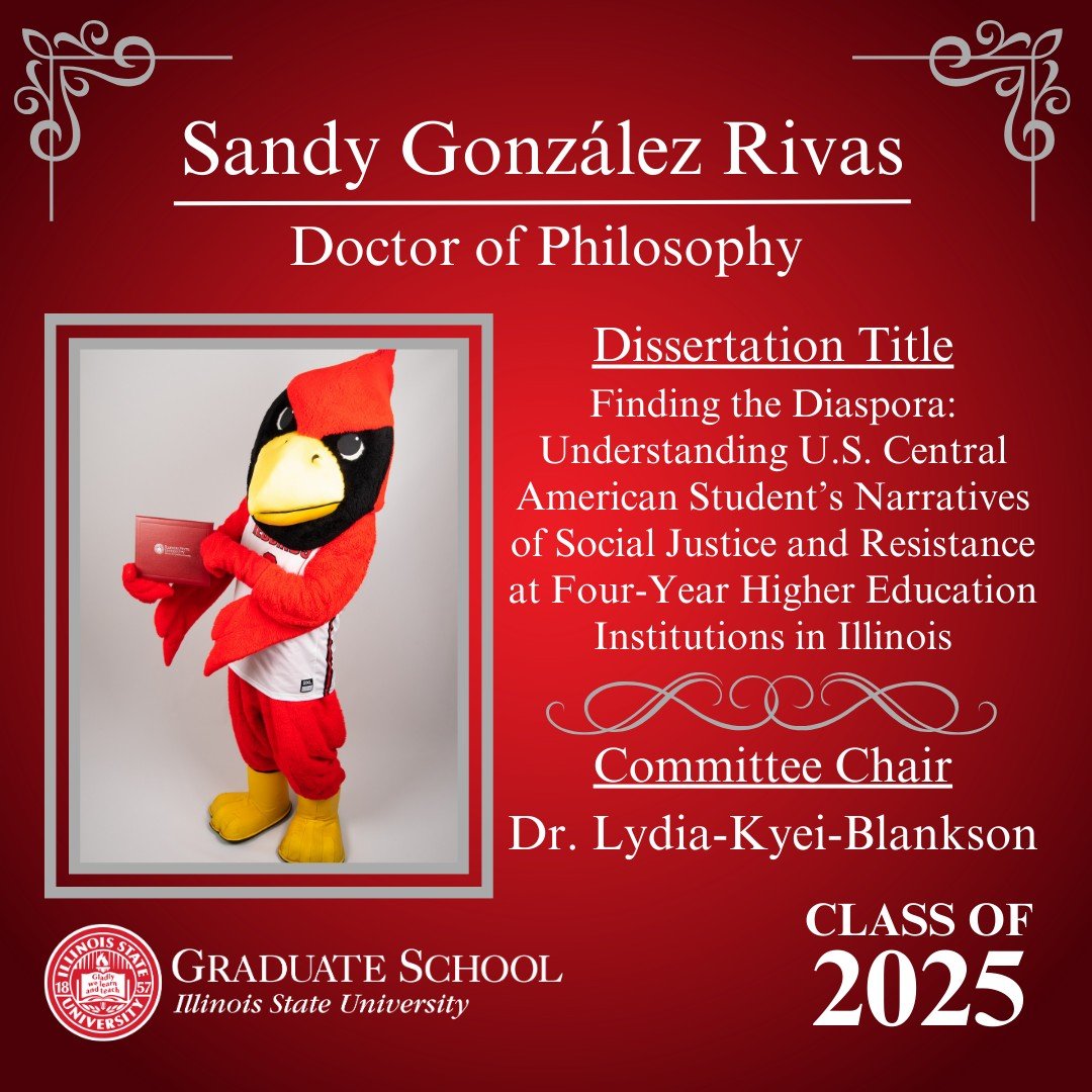 Educational Administration & Foundations at ISU (@eaf_isu) on Twitter photo Thanks <a href="/ISUGradSchool/">Illinois State Graduate School</a> for spotlighting our newest, awesome #Doctoral #LeaderBird grads who'll officially add "Dr." to their titles this weekend. #Congrats Sandy GonzƔlez Rivas, Kwame Patterson Jr., Abbie Alsene, & Amanda Michelle Gibson! #GradBirds #Commencement #RedbirdProud Thanks <a href="/ISUGradSchool/">Illinois State Graduate School</a> for spotlighting our newest, awesome #Doctoral #LeaderBird grads who'll officially add "Dr." to their titles this weekend. #Congrats Sandy GonzƔlez Rivas, Kwame Patterson Jr., Abbie Alsene, & Amanda Michelle Gibson! #GradBirds #Commencement #RedbirdProud