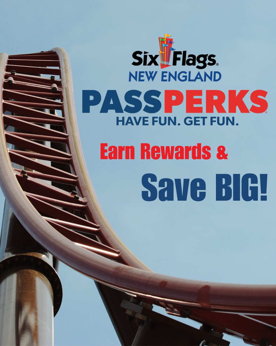 Introducing Pass Perks—aka your new favorite reason to visit more often!! 

🎢 Rack up rewards like discounts, Bring-a-Friend tickets, and even free goodies just by showing up. The more you visit, the more you earn. Let the perks party begin!
🔗 sixflags.com/pass-perks