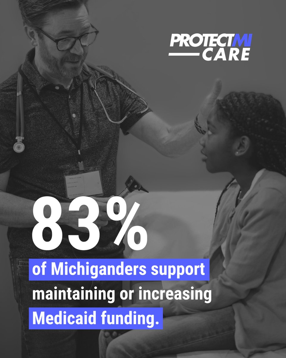 As Congress weighs major Medicaid cuts, new statewide polling shows overwhelming support from Michigan residents for protecting or increasing funding. Medicaid is a lifeline for millions, and cutting funding would affect everyone. Read more: bit.ly/44ZjDQO