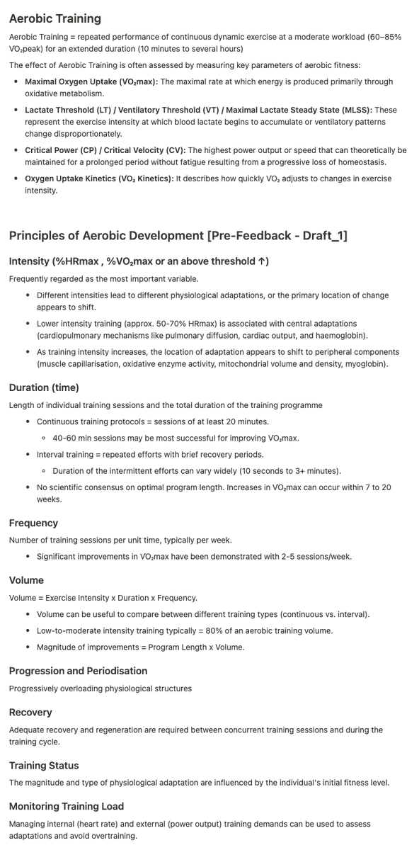 Endurance Athletes &amp; Coaches!! What are your practical principles or aerobic training?

______
Are you a Team Sport Athlete looking for an edge? Try the free Self-Assessment at sonnaluth.com