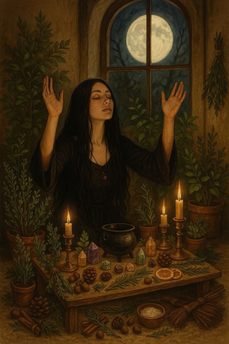 sara_arango1's tweet photo. 🧙‍♀️ Bruja Verde
Conectada a la naturaleza.
En la Edad Media, muchas brujas verdes eran herbolarias o curanderas populares, sabían cómo tratar dolores menstruales, preparar infusiones o atender partos.
Eran el sistema de salud de muchas comunidades… y por eso fueron eliminadas. https://t.co/mNdXHA4A5z