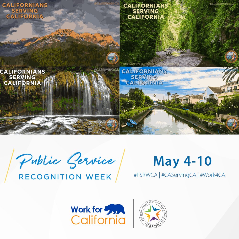 🎊Celebrate your years of service with new #CAServingCA virtual backgrounds. Bask in the beauty that is #California, from Castle Crags to Venice Beach.  

🔗Find #PSRWCA resources: tinyurl.com/mr4dh9m8 
🔗#CAServingCA virtual backgrounds: bit.ly/3JRQjhf