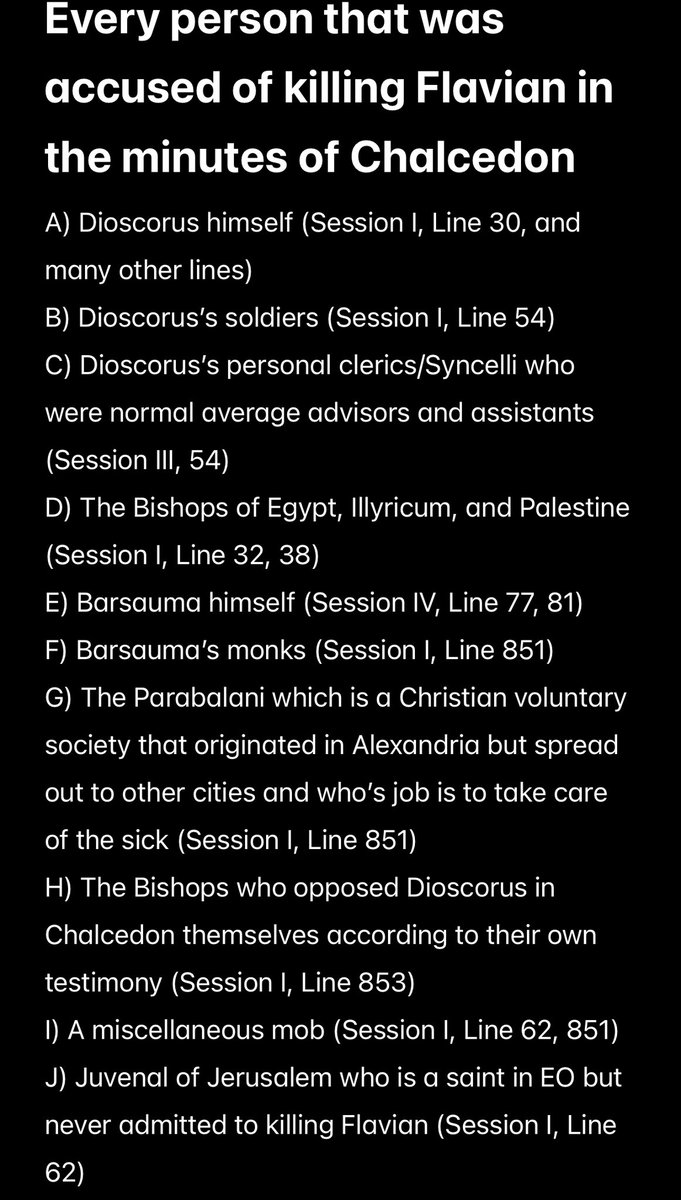 CCyrillian's tweet photo. @OrthroAug @ShamashaDaniel We ALL killed Flavian Floyd according to the “4th council” and we should ALL feel a vague collective sense of guilt ✊ EO and OO brethren let us take a moment of silence to express our guilt and pay reparations for collectively killing Flavian https://t.co/WEQa5HIaBL