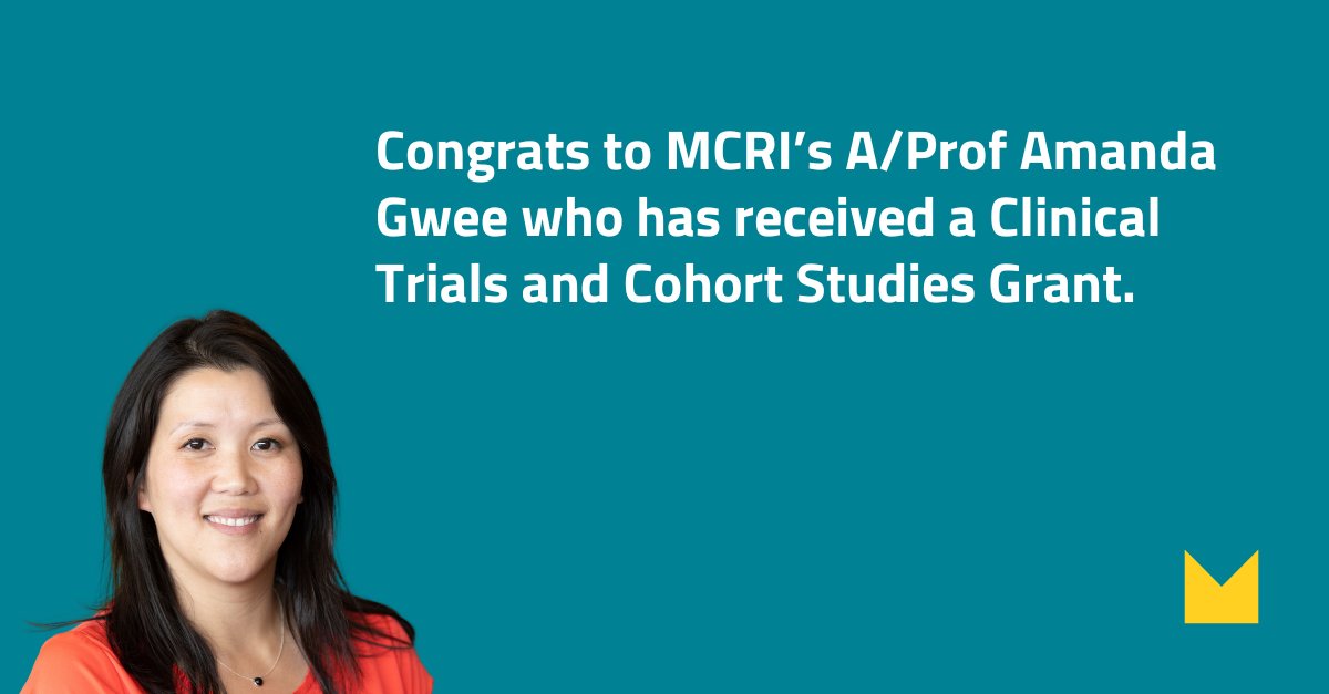 Murdoch Children's Research Institute (MCRI) (@mcri_for_kids) on Twitter photo Congrats to #MCRI A/Prof Amanda Gwee who received a Clinical Trials and Cohort Studies Grant from the <a href="/nhmrc/">NHMRC</a> to prevent antibiotic-driven #hearingloss in children. | #MedicalResearch #Antibiotics <a href="/healthgovau/">Australian Dept of Health, Disability and Ageing</a> <a href="/Mark_Butler_MP/">Mark Butler MP</a>
👉 direc.to/niX1 Congrats to #MCRI A/Prof Amanda Gwee who received a Clinical Trials and Cohort Studies Grant from the <a href="/nhmrc/">NHMRC</a> to prevent antibiotic-driven #hearingloss in children. | #MedicalResearch #Antibiotics <a href="/healthgovau/">Australian Dept of Health, Disability and Ageing</a> <a href="/Mark_Butler_MP/">Mark Butler MP</a>
👉 direc.to/niX1