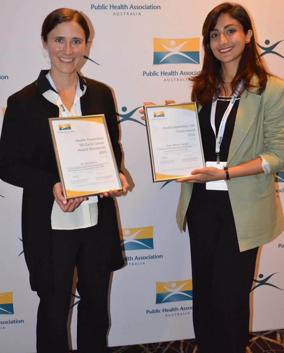 We’re excited to celebrate the achievements of our 2025 Health Promotion SIG Award recipients at #Prevention2025 in Canberra!

Here’s what our awardees had to say 👇: