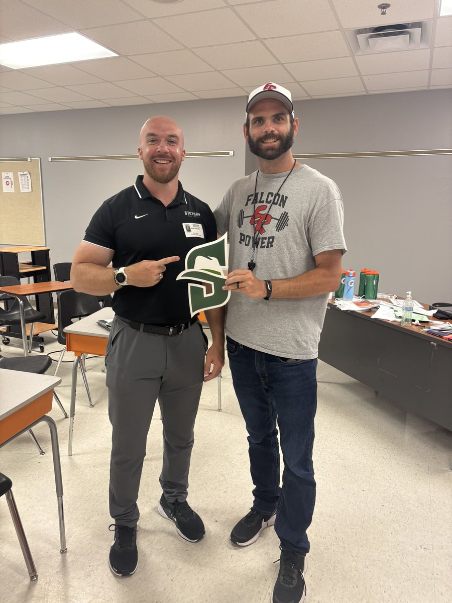 Adam Chappell (@coachachappell) on Twitter photo Thank you <a href="/CoachB_Reynolds/">Brian Reynolds</a> and <a href="/StetsonFootball/">Stetson Football</a> for stopping by to recruit the Falcons! Can feel the new staff is building something special in Deland! Thank you <a href="/CoachB_Reynolds/">Brian Reynolds</a> and <a href="/StetsonFootball/">Stetson Football</a> for stopping by to recruit the Falcons! Can feel the new staff is building something special in Deland!