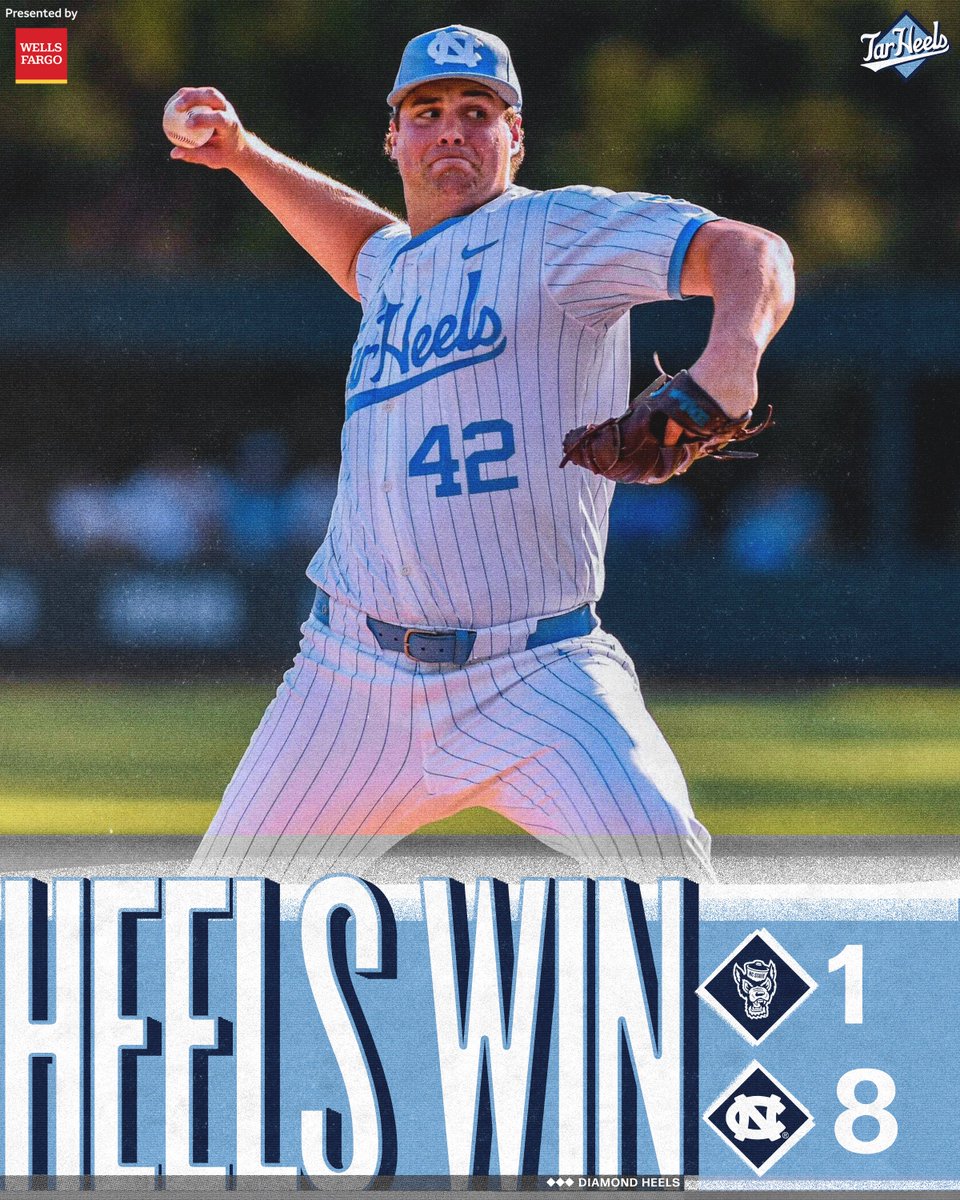 Heels start the series 𝙨𝙩𝙧𝙤𝙣𝙜💪

#GoHeels x <a href="/WellsFargo/">Wells Fargo</a>