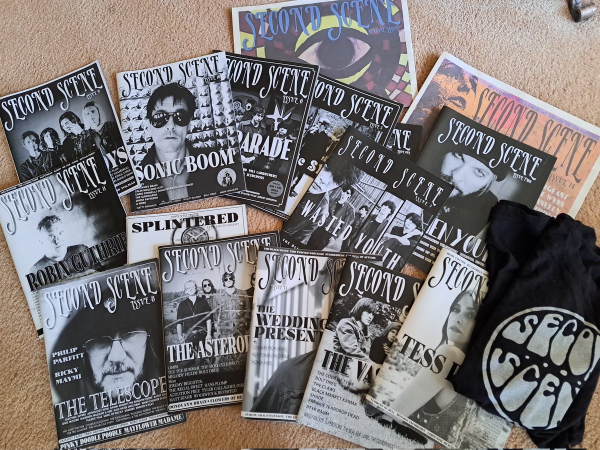 14 Issues + 2 special Issues and a T-shirt. A friend of mine who passed away not so long ago collected and saved the Second Scene. She always had kind words of support for me and my magazine. Her son returned them to me last week. He didn't want to throw them away. RIP Vivian.