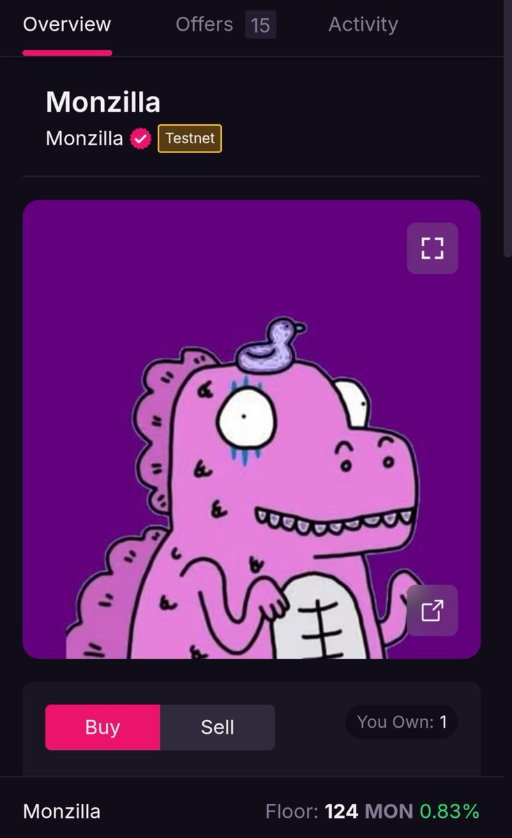 RasoolJafari's tweet photo. My second favorite NFT from @monzillanad Collection
That i buy recently at good price with Offer in @MagicEden
#Monad
#Mon
#Monzilla
@monad_xyz
@MonadPersia https://t.co/C8Du5n5aPB
