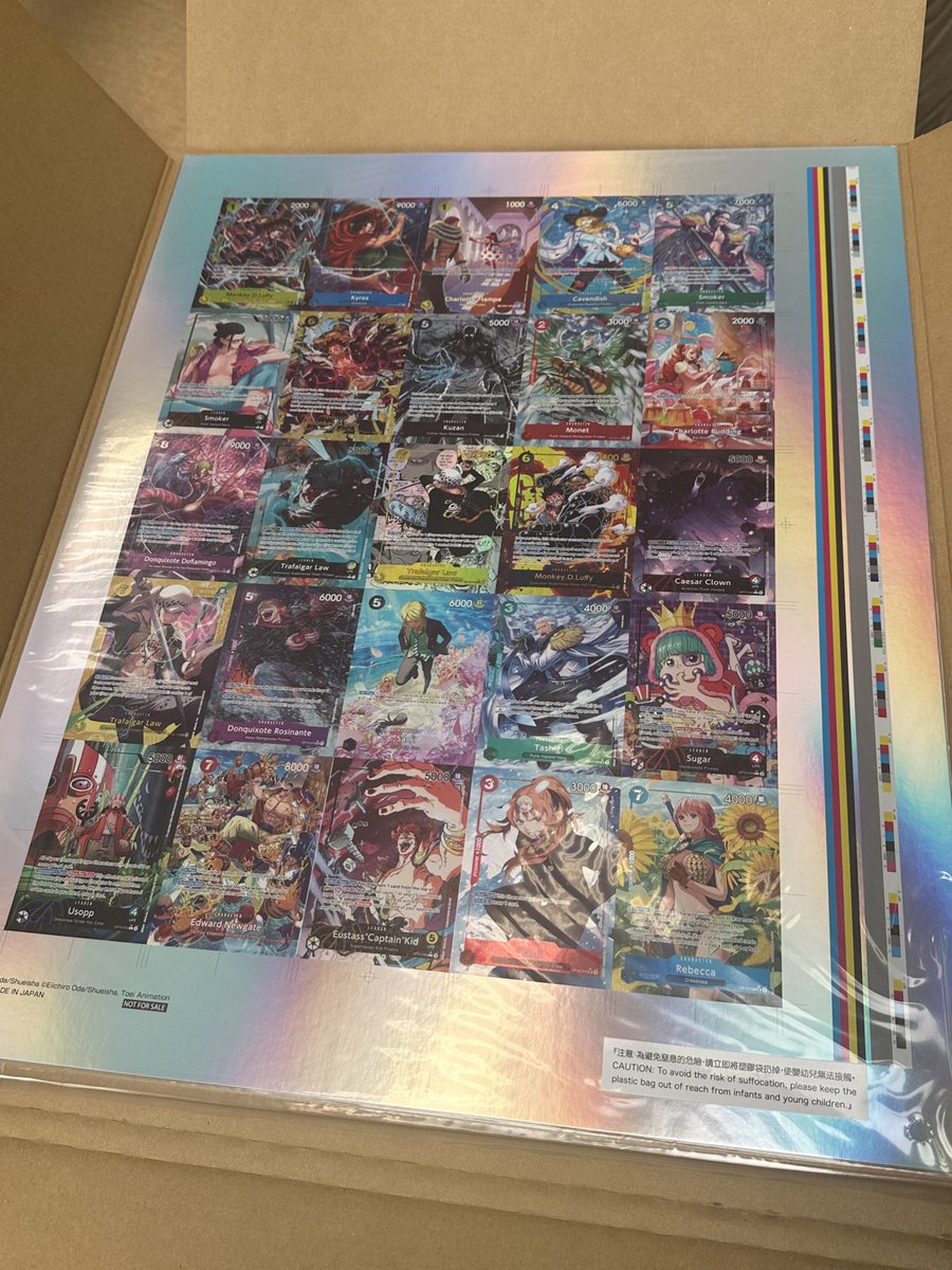 OP10 uncut sheet looks so nice Also it's for sale