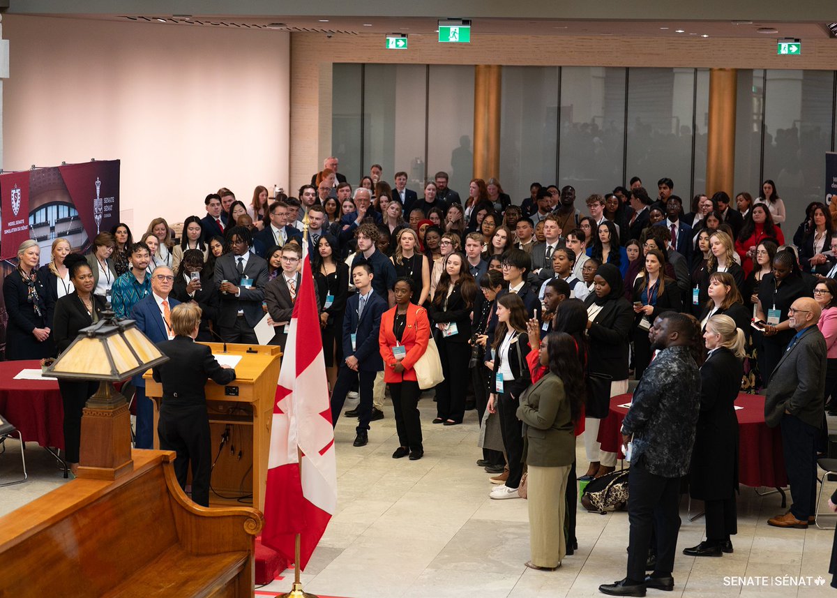 SenateCA's tweet photo. A big thank you to Speaker of the Senate, the Honourable @SenGagne for opening this edition of Model Senate on such an inspiring note, and to all those in attendance for their participation.

Follow us over the next two days to see the 5th edition of Model Senate unfold 🔔📲

#SenCA #ModelSenate2025