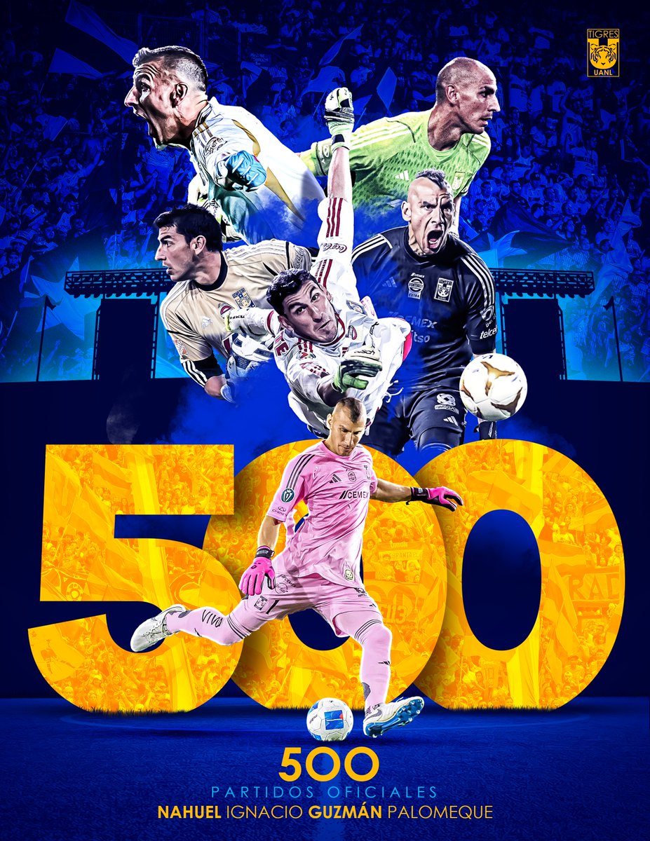 TigresOficial's tweet photo. 𝑸𝒖𝒊𝒏𝒊𝒆𝒏𝒕𝒂𝒔 𝒗𝒆𝒄𝒆𝒔 𝑵𝒂��𝒖𝒆𝒍.

500 veces 𝟏.

#SiempreContigo 👊 #EstoEsTigres 🐯 https://t.co/xfmtxF9XFr
