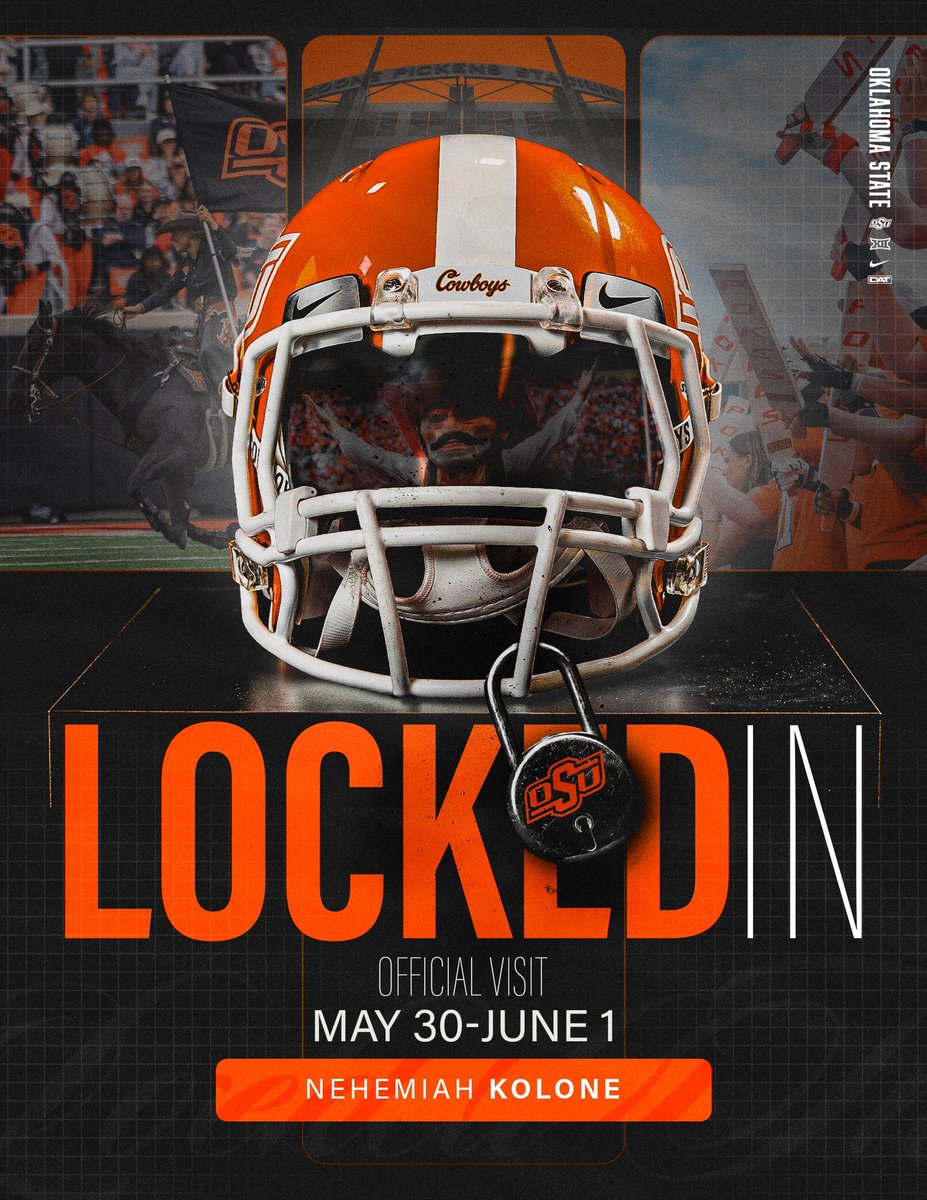Locked in. Hometown visit.
 #GoPokes  <a href="/CoachRyanOsborn/">Coach Oz</a> <a href="/CowboyFB/">OSU Cowboy Football</a>