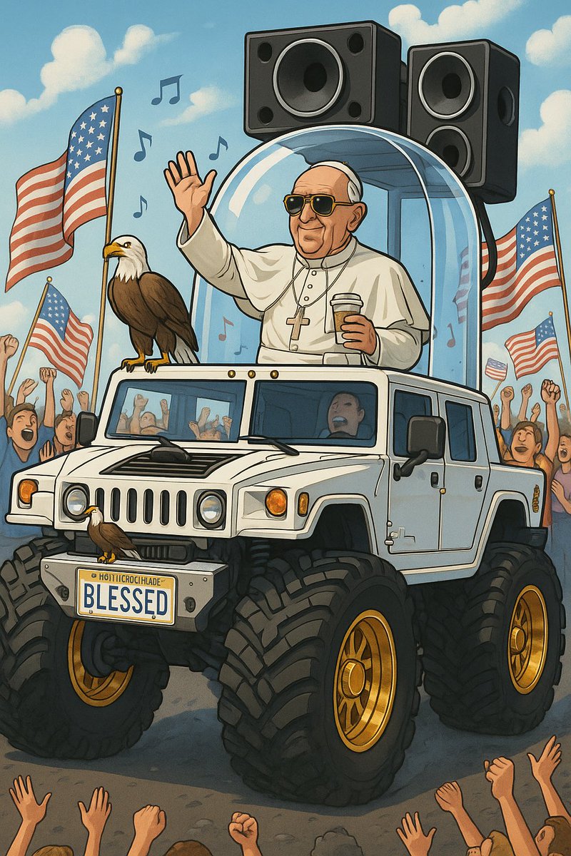 Time for a Popemobile upgrade.

#pope #bornintheusa #american