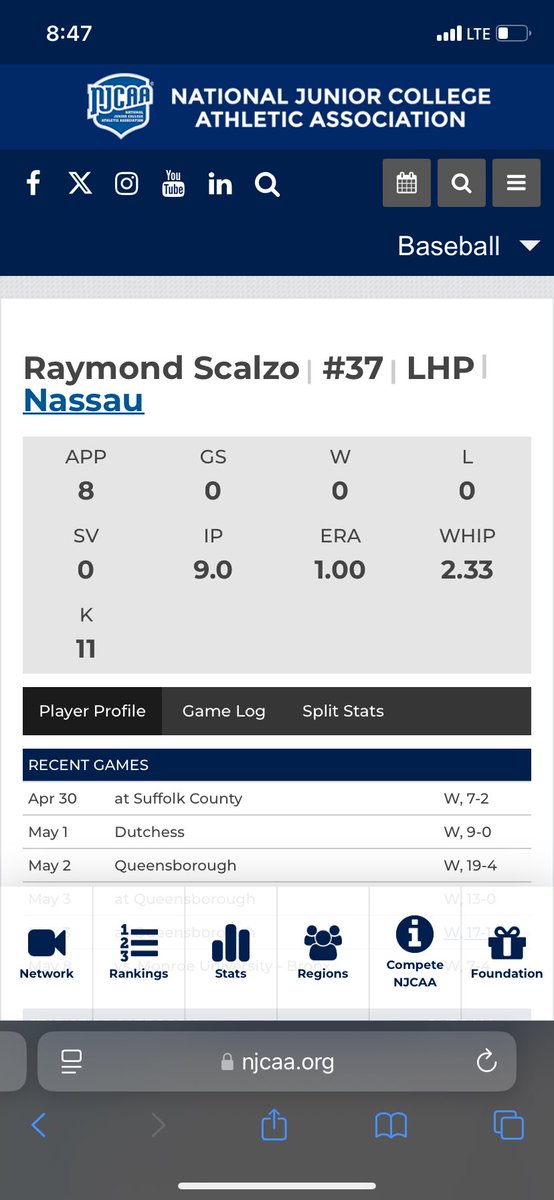 End of regular season stats.  Exited to see what me and my team can do in play offs. <a href="/PB_NY_LI_Scouts/">Prep Baseball New York Scouting - Long Island</a> <a href="/PB_JUCO/">Prep Baseball JUCO</a> <a href="/JUCOuncommitted/">JUCO Uncommitted</a> <a href="/jucoroute/">#JucoRoute</a> <a href="/NJCAA/">NJCAA</a>
