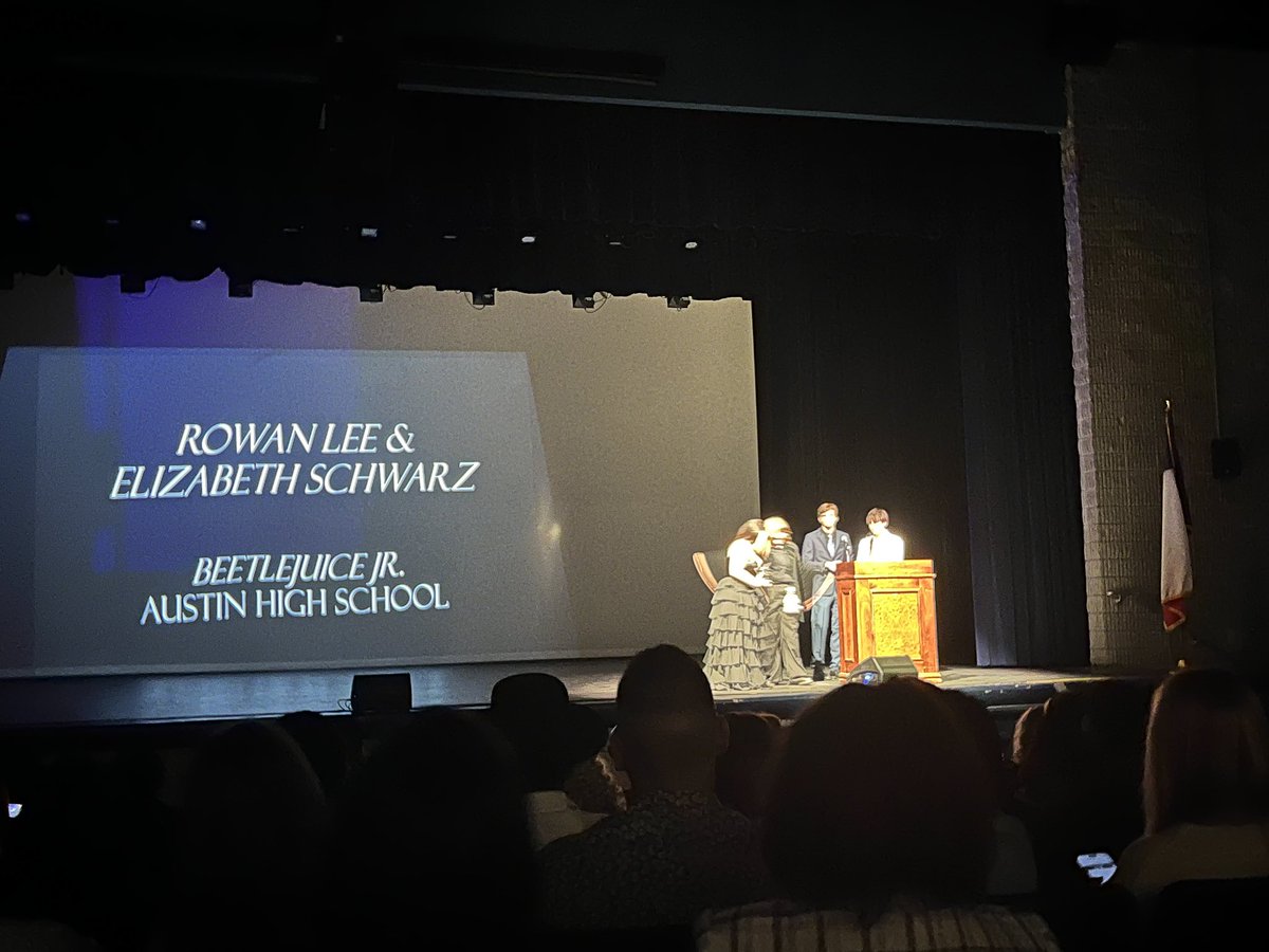 Congratulations, our first Baber award of the night. Great job, Bulldogs! <a href="/SFAPlayhouse/">The Austin Playhouse</a>