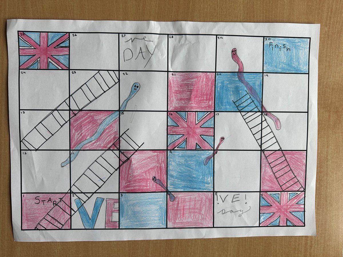 Ruby Depledge (@missdepledge_) on Twitter photo Today we commemorated VE Day by discussing what life would’ve been like during the end of World War II and the importance of peace. We played traditional 1940s games and made our own snakes and ladders! 🇬🇧 <a href="/mrstayloryr5/">@SallyTaylorCBPSA</a> Today we commemorated VE Day by discussing what life would’ve been like during the end of World War II and the importance of peace. We played traditional 1940s games and made our own snakes and ladders! 🇬🇧 <a href="/mrstayloryr5/">@SallyTaylorCBPSA</a>