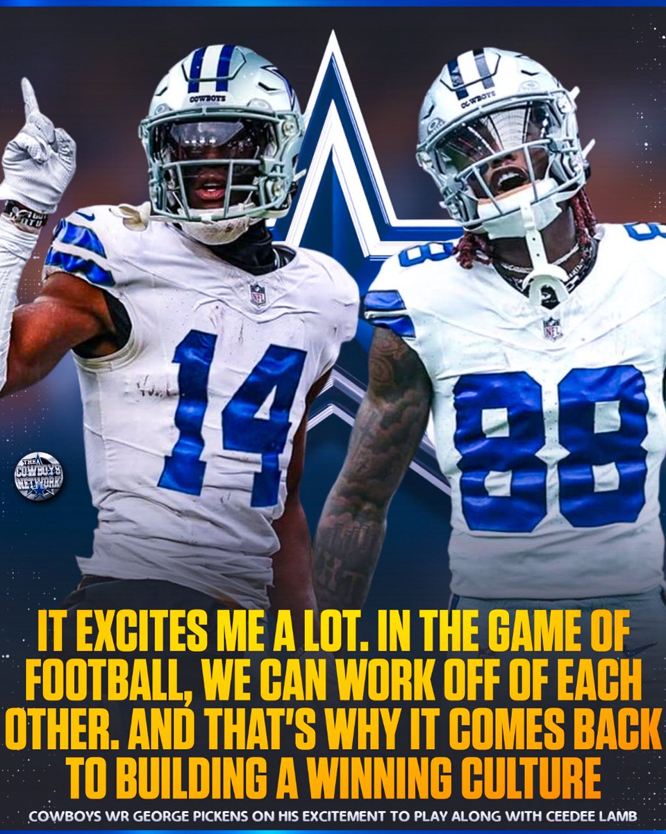 Cowboys new WR George Pickens on his excitement to play alongside with CeeDee Lamb #DallasCowboys