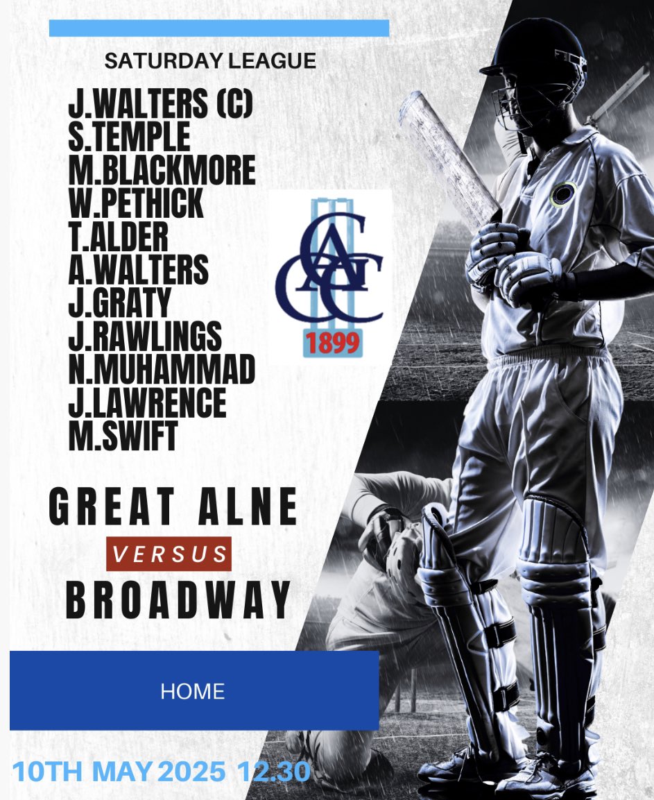 Saturday league side to play Broadway at home!