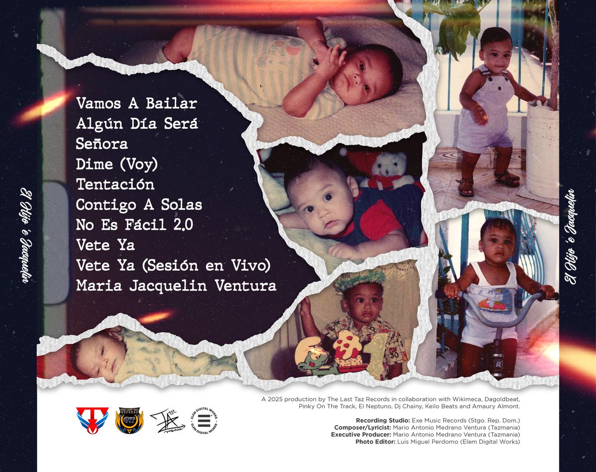 TazmaniaTLT's tweet image. 🤱🏼 “El Hijo ‘e Jacquelin” 👶🏼
08-05-2025

#FrontCover #BackCover 💿 #ÁlbumDeEstudio #Número2 #NuevaMúsica 🎵 #Urban #Reggaeton #Dembow #Latin
