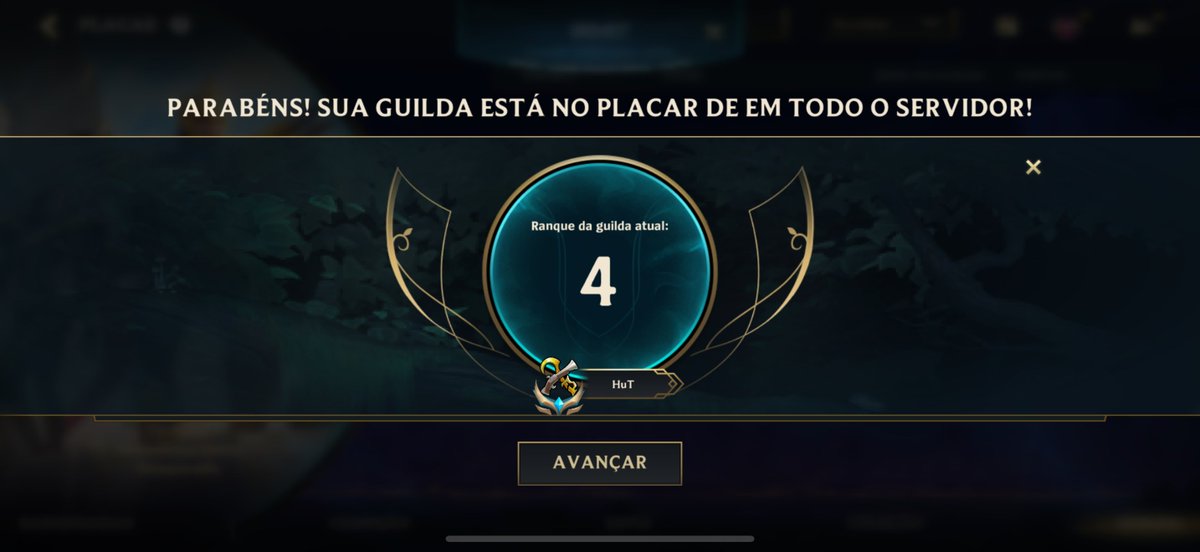 GuildaHunters's tweet photo. É com grande felicidade que informo que a Hunters está no TOP 4 do placar em todo o servidor!  Obrigado aos membros que se dedicaram para colocar nossa guilda em destaque!  Parabéns pra nós "HuT"s! Compondo o mural da fama:
@giselledornas

@Konanwr

Perfect
@hook_wr

@bebellazzz https://t.co/d0AHXFS1D6