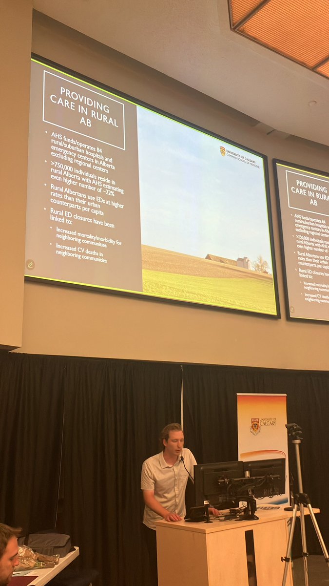UofC Emergency Medicine Research (@uofcemresearch) on Twitter photo Rural Alberta represent! Sean park explores rural ED closures in AB #EMResearchday2025 Rural Alberta represent! Sean park explores rural ED closures in AB #EMResearchday2025