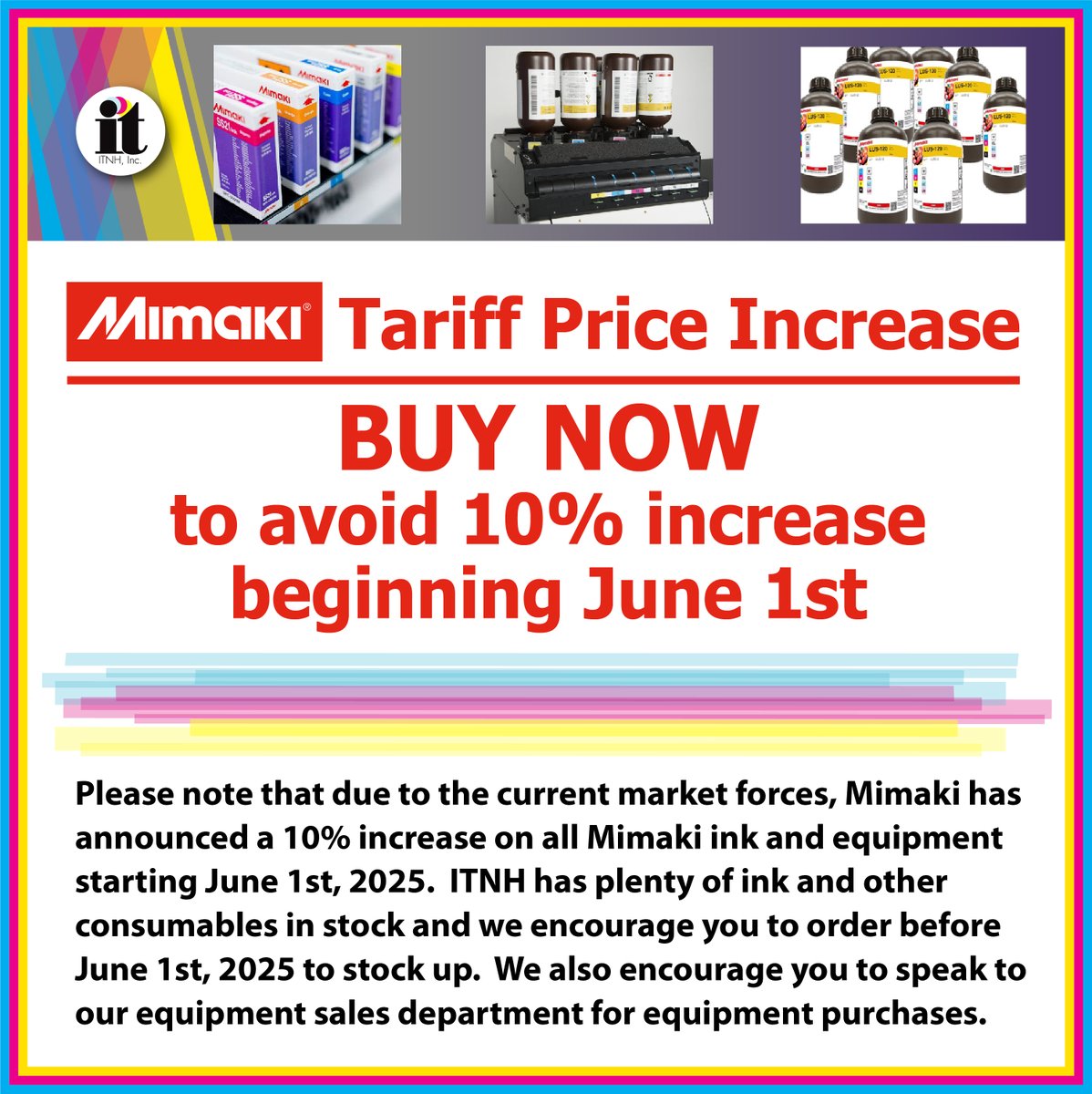 ITNHPrinting's tweet image. Don't wait! hubs.ly/Q03lJvGG0 #uvink #uvprint #digitalprinting #printing #mimaki #inkjet
