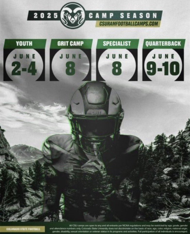 Thank you <a href="/Kaden_semon15/">Kaden Semon</a> for the camp invite at Colorado state!! Excited to compete at my home state.