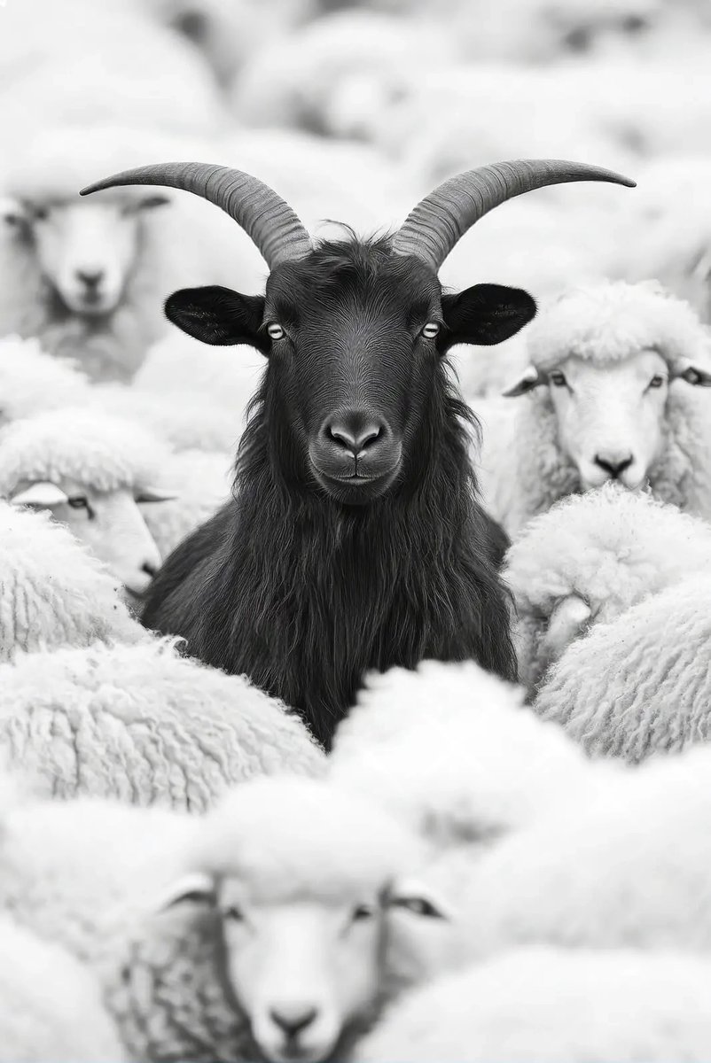 IglesiadeSatan's tweet image. En un mundo de ovejas, sé una cabra.