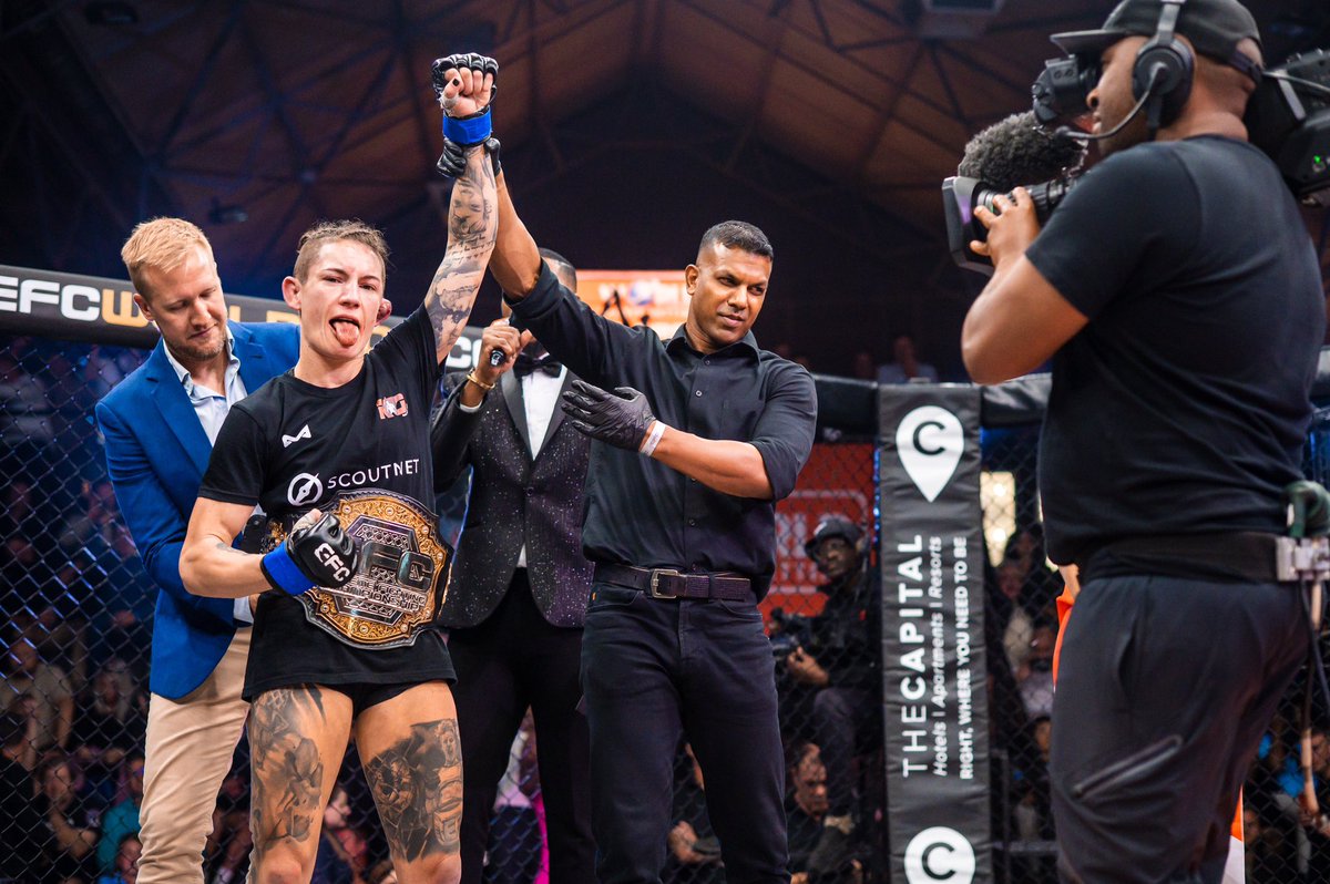 EFCworldwide's tweet photo. Clean sweep for the Africans tonight 😎
Hats off to the Brazilians…they lived up to their name, WARRIORS!
#EFC123 https://t.co/PZszS97X69