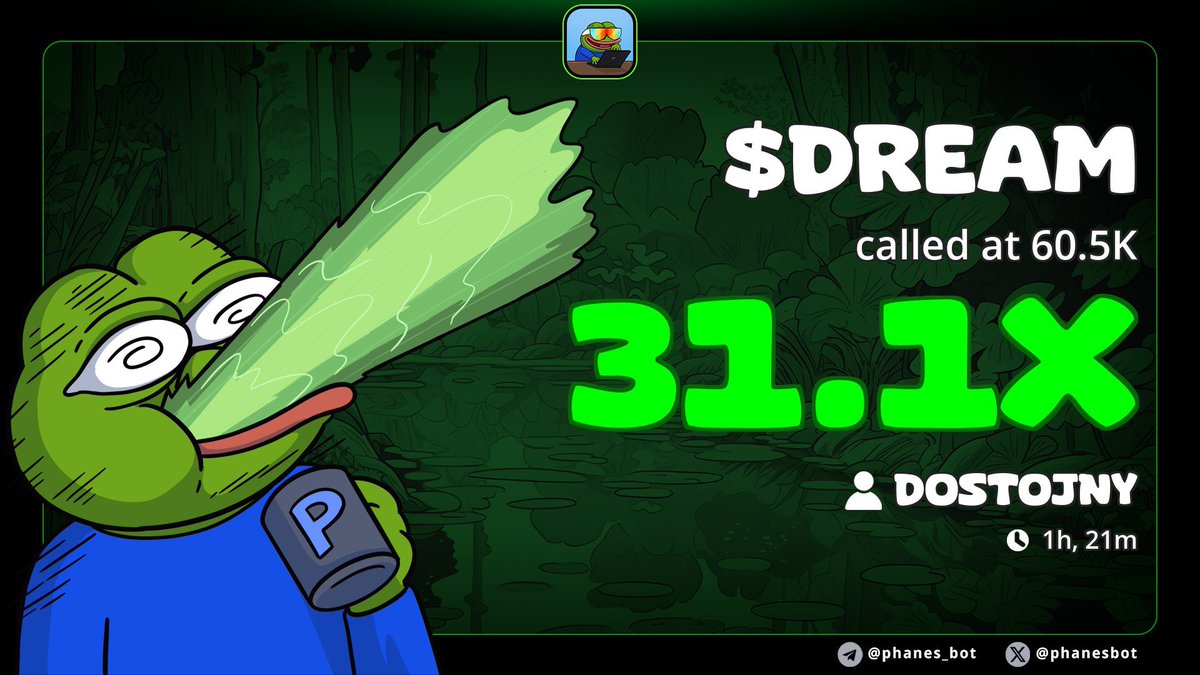 Thanks for playing $DREAM

Shared in my tg -> t.me/vetscalls