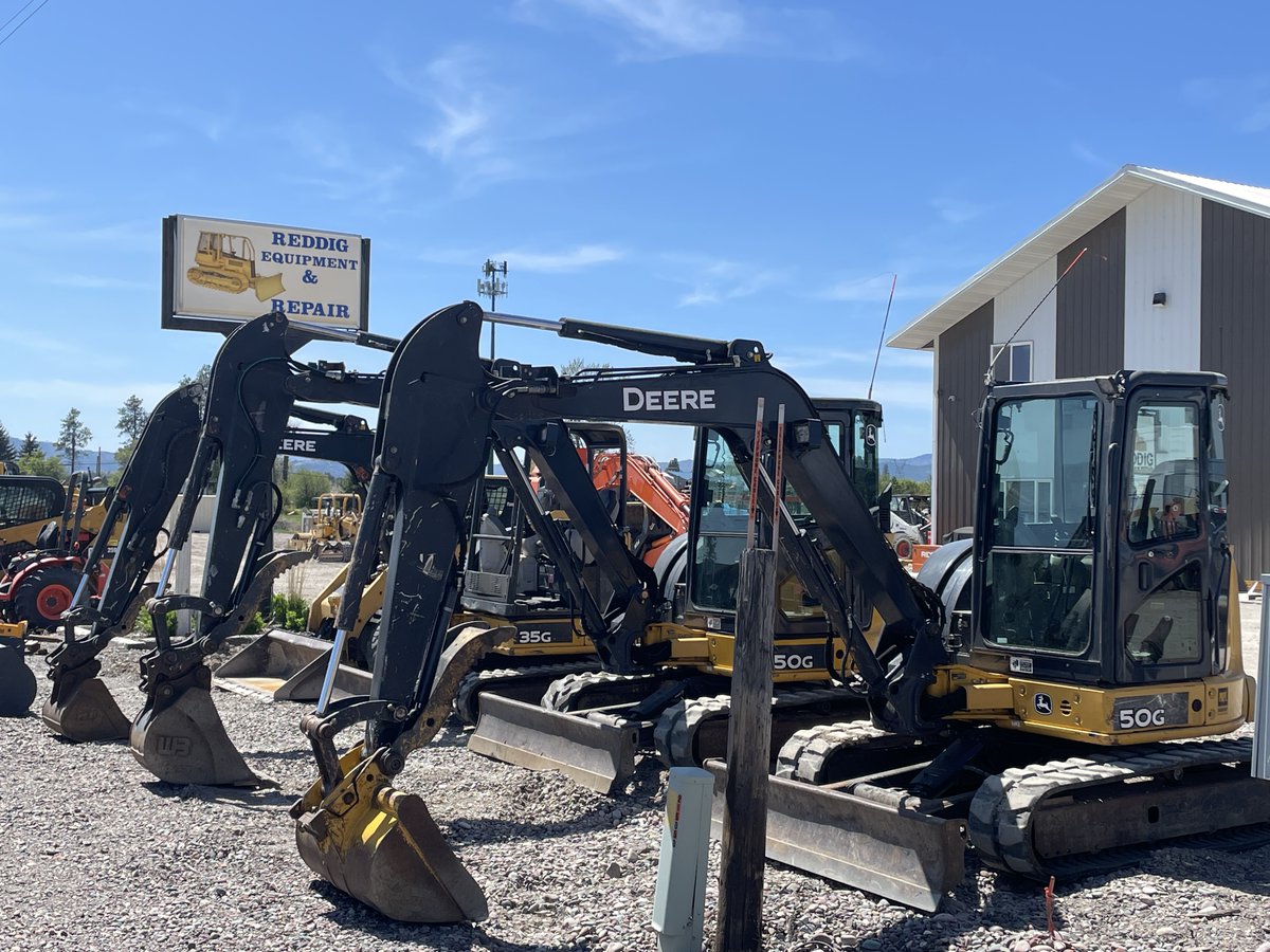 🚧 Just in at Reddig Equipment! 🚧
 2️⃣ John Deere 50G &amp; 1️⃣ John Deere 35G mini excavators available for sale or rent.
Act fast — these won’t last long!

📞 [Contact Info]
 🌐 reddigequipment.com
 #JohnDeere #Excavator #ForSale #ForRent #ReddigEquipment