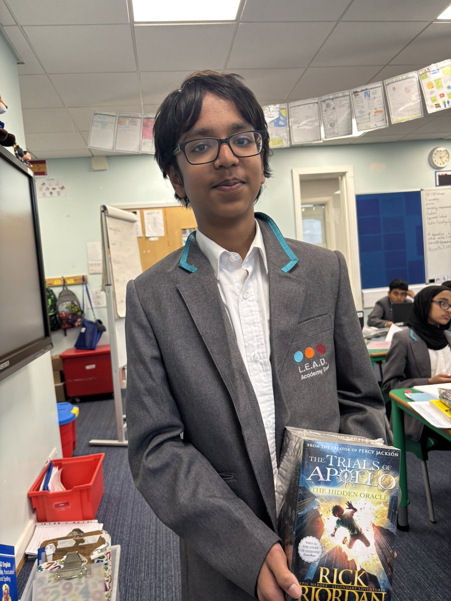 Congratulations Muhib! One of the lucky winners of the 12 Days of Easter reading challenge. Pupils read 12 pages each day for 12 days and collected 12 signatures from parents. Everyone was then placed in the draw with the winners collecting <a href="/amazon/">Amazon</a> vouchers to spend on books.