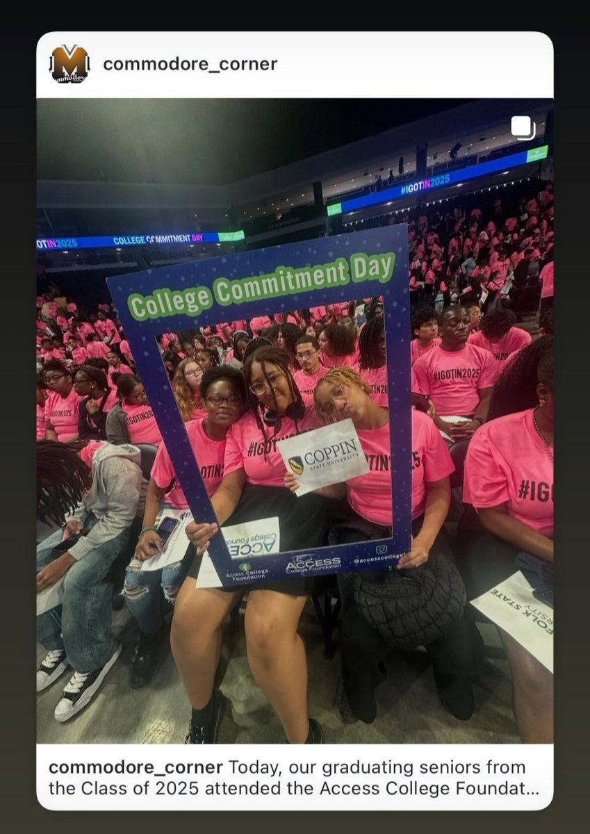NPSchools_VA's tweet photo. Ty, @AccessCollegeFd, for making the recent #CollegeCommitmentDay possible for our scholars!

Congrats to @MauryHigh's Ayla P., who was the 6th Commodore in a row to win a scholarship @ the event. Ayla received $2K to help w/tuition this fall @ the Univ. of Mary Washington! https://t.co/IWbWXHLqzC