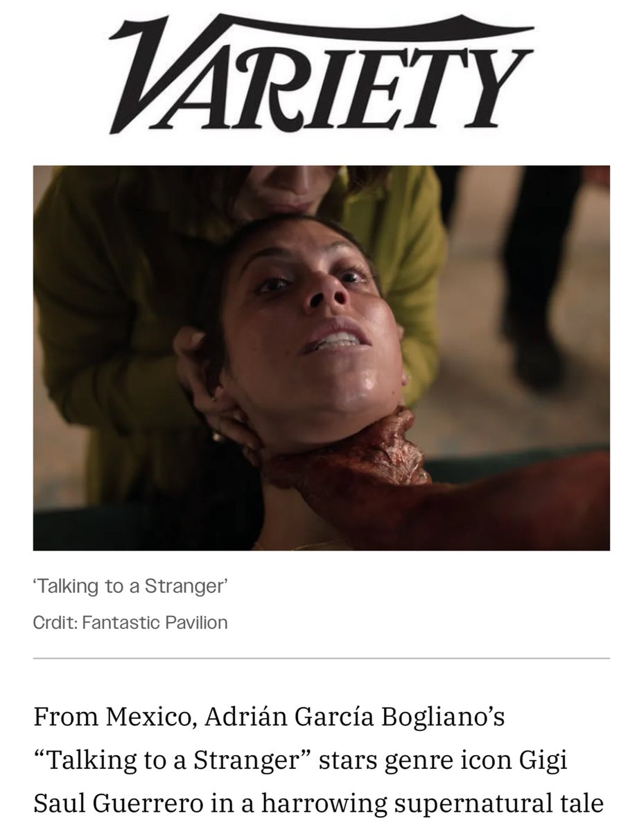Gigi Saul Guerrero (@horrorguerrero) on Twitter photo See you at CANNES!🇫🇷🎬 FIRST LOOK: “Talking to a Stranger” stars genre icon Gigi Saul Guerrero in a harrowing supernatural tale of grief and mental fragmentation...” says @variety , film written & directed by <a href="/agarciabogliano/">AdriánGarcíaBogliano</a> !!
Vamos con todo querido!!
variety.com/2025/film/glob… See you at CANNES!🇫🇷🎬 FIRST LOOK: “Talking to a Stranger” stars genre icon Gigi Saul Guerrero in a harrowing supernatural tale of grief and mental fragmentation...” says @variety , film written & directed by <a href="/agarciabogliano/">AdriánGarcíaBogliano</a> !!
Vamos con todo querido!!
variety.com/2025/film/glob…