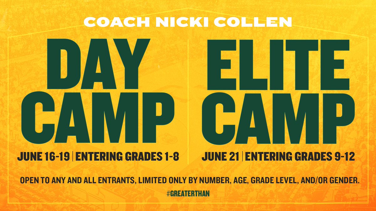 Baylor Women's Basketball (@baylorwbb) on Twitter photo Come camping with us next month! βΊοΈπ
π Secure your spot in <a href="/NickiCollen/">Nicki Collen</a>'s Day or Elite Camps today: baylorbea.rs/CNCcamps
#SicEm | #GreaterThan Come camping with us next month! βΊοΈπ
π Secure your spot in <a href="/NickiCollen/">Nicki Collen</a>'s Day or Elite Camps today: baylorbea.rs/CNCcamps
#SicEm | #GreaterThan