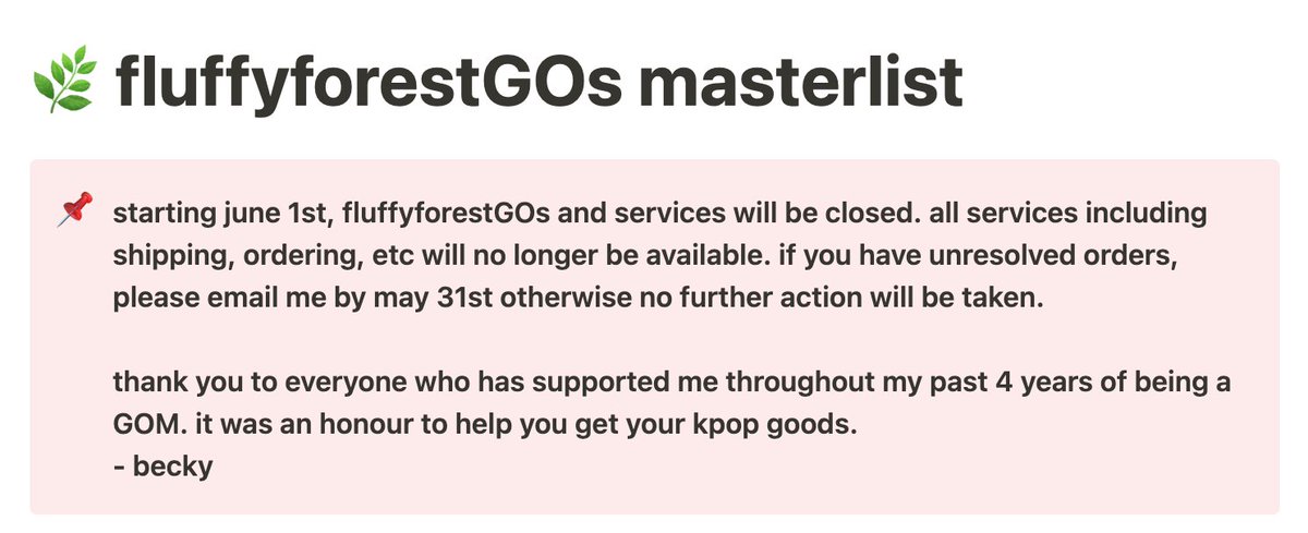 ! REMINDER NOTICE ! #fluffyforest_up

this account and all services will officially close on june 1st 2025. if you have any questions, please send an email before may 31st. 

thank you!