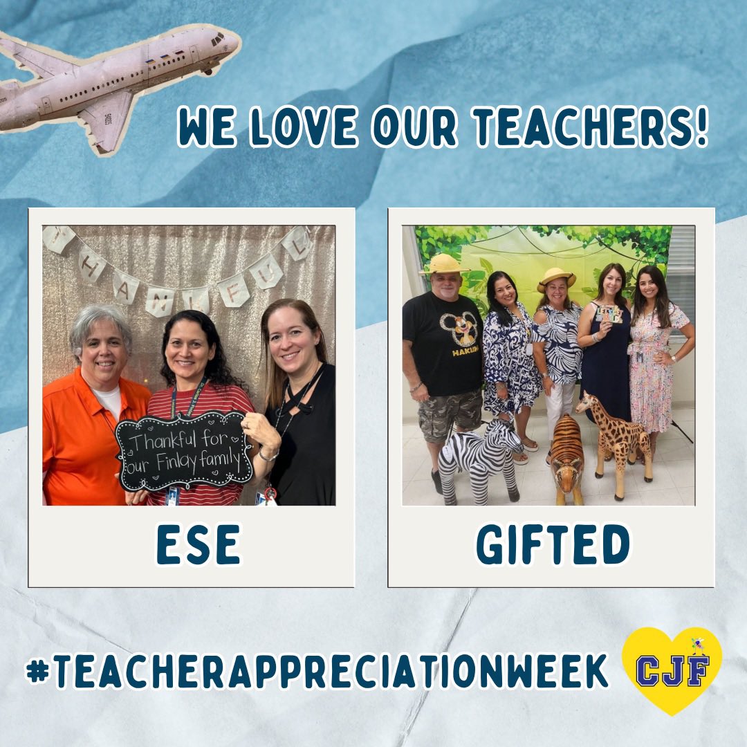 cj_finlayelem's tweet image. As we continue soaring through Teacher Appreciation Week, we are highlighting our ESE, Gifted, Interventionists and Special Areas! 💛 #SimplytheBest #FirstClassTeachers #TeacherAppreciationWeek #WildAboutLearningatCJF #YourBestChoiceDrCarlosJFinlayElementary #YourBestChoiceMDCPS