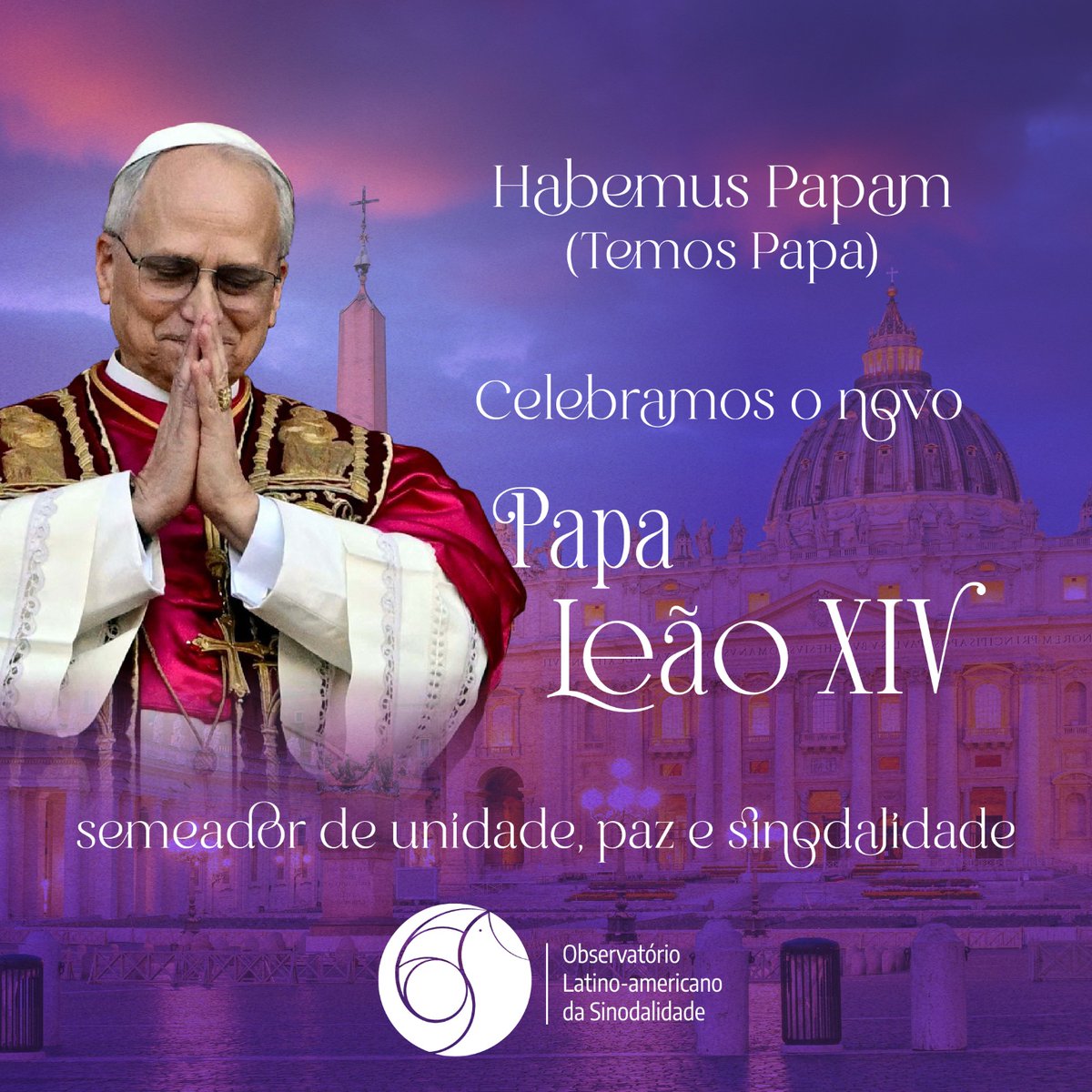 ¡𝐓𝐞𝐧𝐞𝐦𝐨𝐬 𝐧𝐮𝐞𝐯𝐨 𝐏𝐚𝐩𝐚!
El #PapaLeónXIV inicia su pontificado con un mensaje esperanzador. 
𝙇𝙚𝙚 𝙚𝙡 𝙢𝙚𝙣𝙨𝙖𝙟𝙚 𝙘𝙤𝙢𝙥𝙡𝙚𝙩𝙤 𝙖𝙦𝙪í: observatoriosinodalidad.org/papa-leon-xiv.…