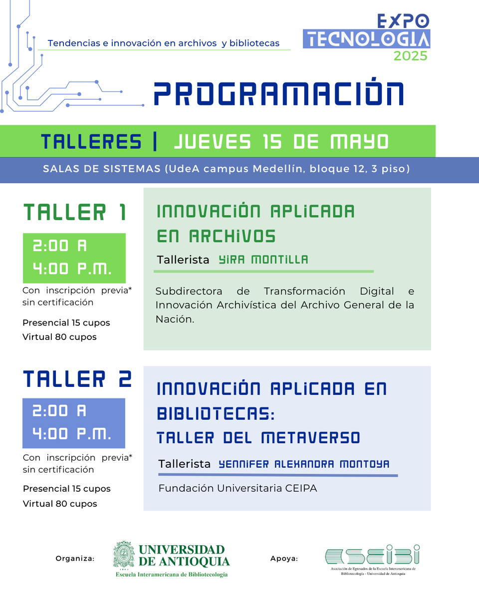 Escuela Interamericana de Bibliotecología UdeA tweet media