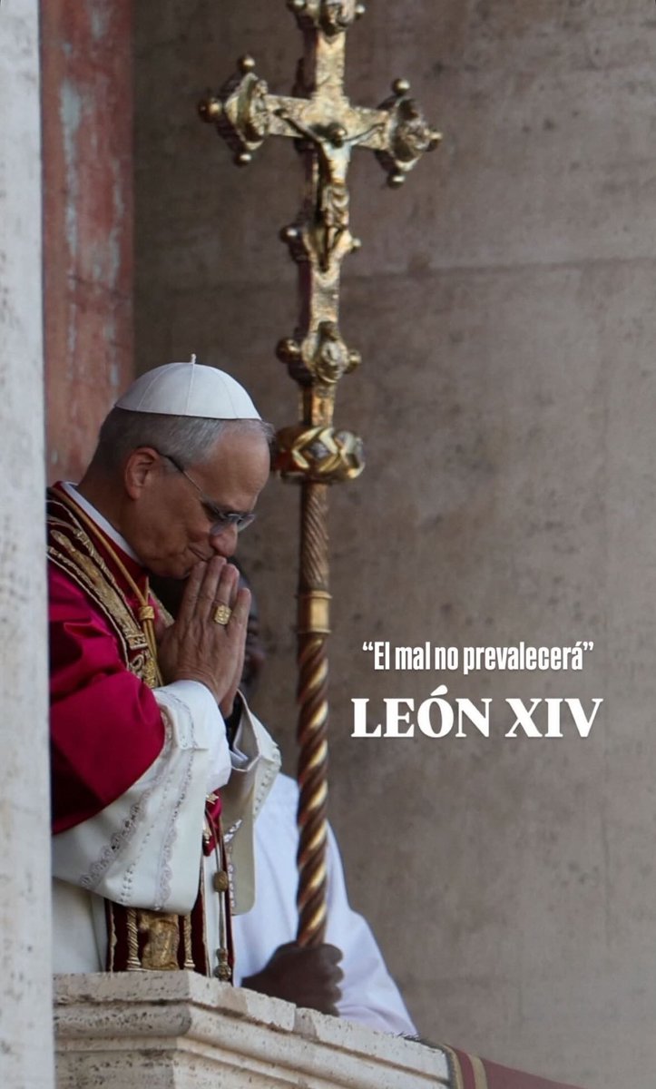 Muchas gracias a Dios por nuestro nuevo Papa. Rezamos por él.