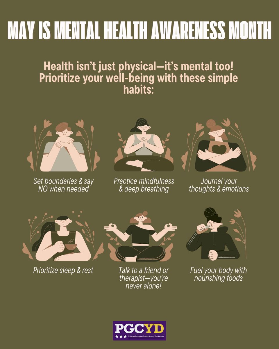 Taking care of your mind is just as important as taking care of your body. This Mental Health Awareness Month, let’s break the stigma, start conversations, and support each other. 💚

#PGCYD #MentalHealthAwareness #BreakTheStigma