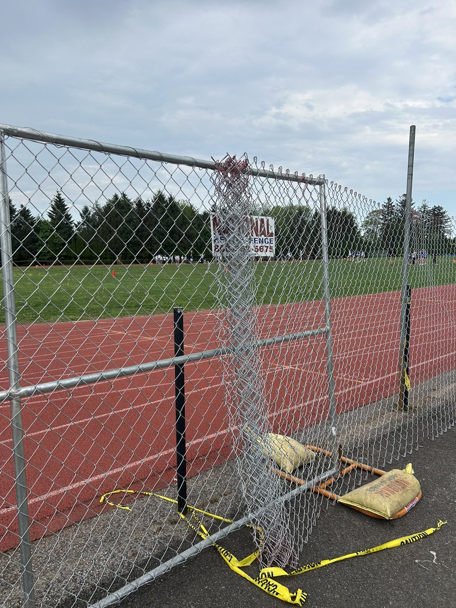 The preparation begins as fencing is put up around the field for the construction.  🚧 it’s about to begin!!!! Very exciting first step toward a new home for the Panthers!