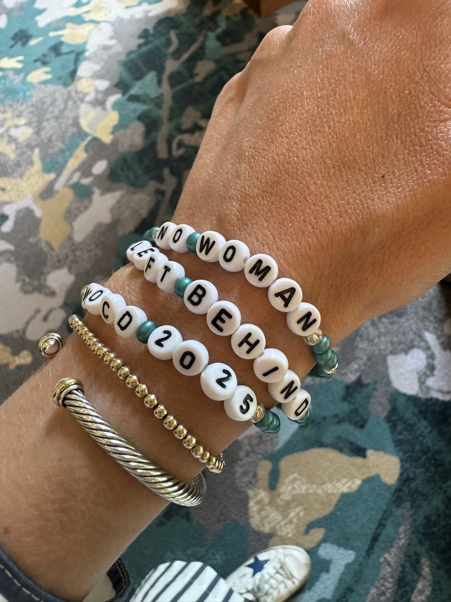 Proud to raise awareness for the 1000’s of women who are diagnosed with Ovarian Cancer every year by wearing my bracelets today. I’m at the <a href="/texmed/">Texas Medical Association</a> meeting and have received a few questions about what #wocd2025 means &amp; I’ve jumped at the opportunity to share. #NoWomanLeftBehind